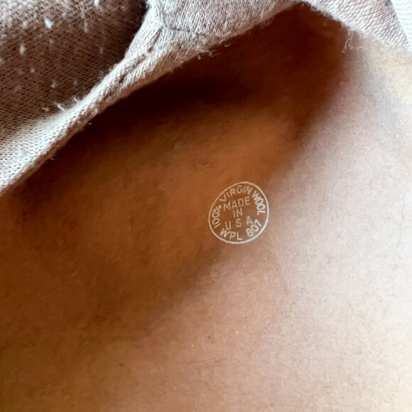 Bollman Girls VTG F1LAWS 100% Wool Felt Tan Fedora w/ Attached Ear Scarf USA S–M - Picture 5 of 9